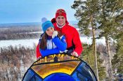 Совет да любовь! Сильнейшие лыжники Алтайского края Никита Денисов и Яна Кирпиченко стали мужем и женой 