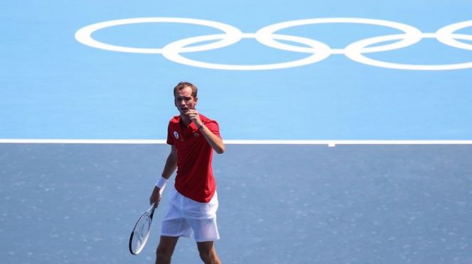 Даниил Медведев на Олимпиаде в Токио. Фото: Global look Press