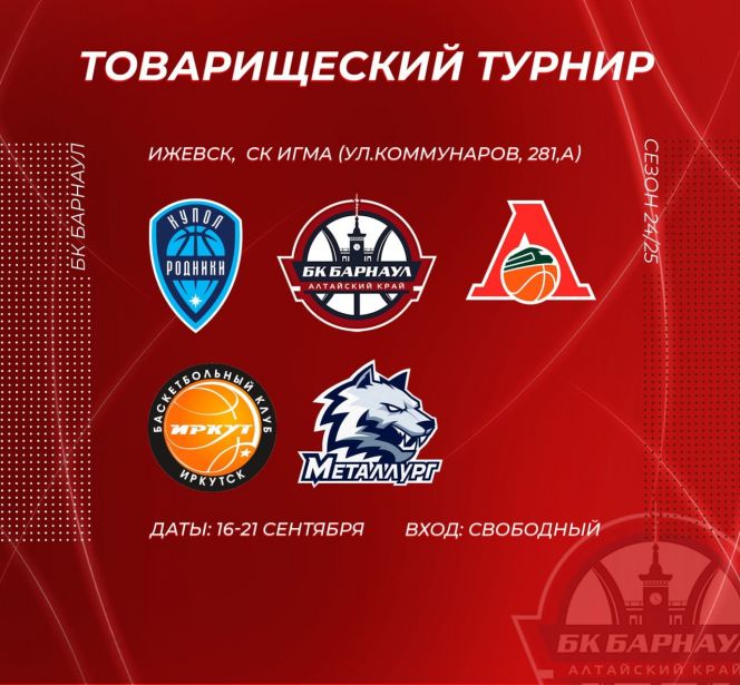 БК "Барнаул" примет участие в предсезонном турнире в Ижевске 