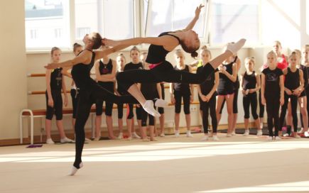 Ирина Чащина, Ольга Капранова и Ксения Широкая провели мастер-класс для барнаульских гимнасток (фото).