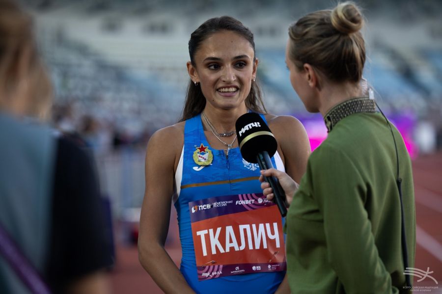 Интервью чемпионки. Фото: ВФЛА