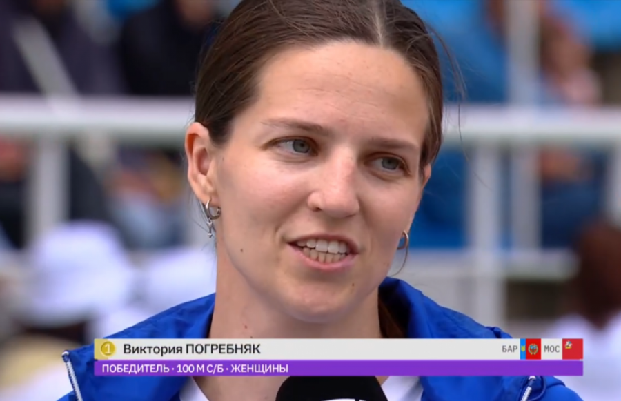 Виктория Погребняк - интервью победительницы. Фото: Виталий Дворянкин/"Алтайский спорт"