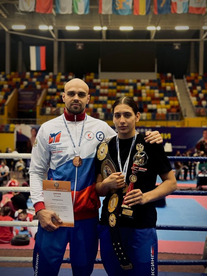 Тренер Михаил Астанин со своей воспитанницей Ксенией Левиной. Фото из личного архива Михаила Астанина