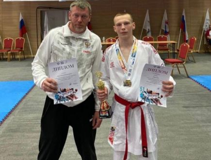 Илья Барило с отцом-тренером Вячеславом Барило