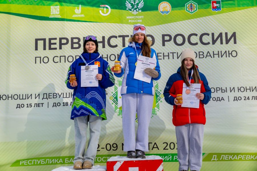 Доминика Леонтьева (справа) - бронзовый призёр соревнований. Фото: Спортивное ориентирование в Башкортостане