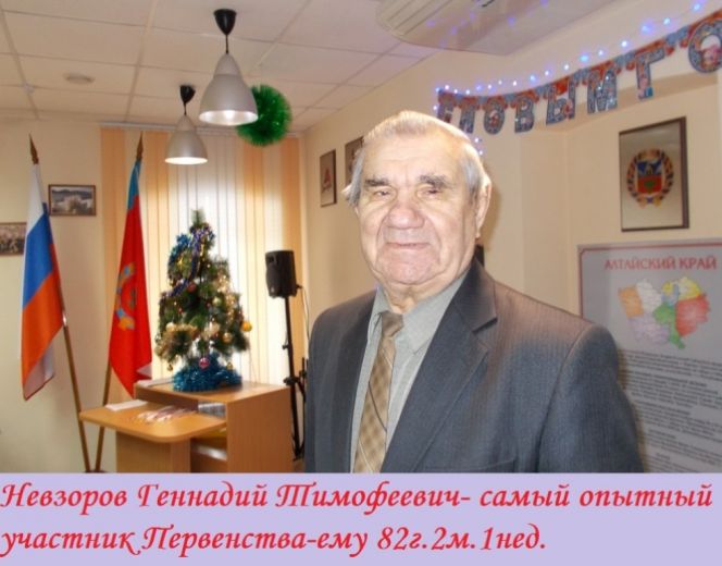 Юрий Разговоров - победитель первенства Алтайского края по классическим шахматам среди ветеранов.