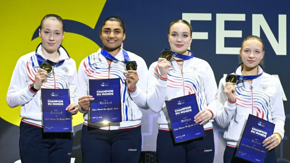 Саблистка Мария Третьякова - победительница юниорского первенства мира в Бразилии в составе сборной России!