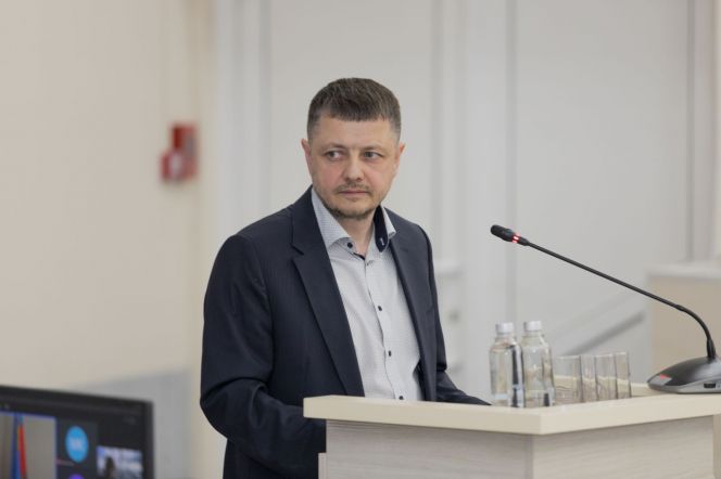 Проект Министерства спорта Алтайского края на защите представил Станислав Устьянцев. Фото: Минсоцзащиты Алтайского края