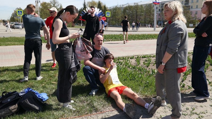 Илья Успанов из 121-го лицея после финиш. Фото: Олег Богданов