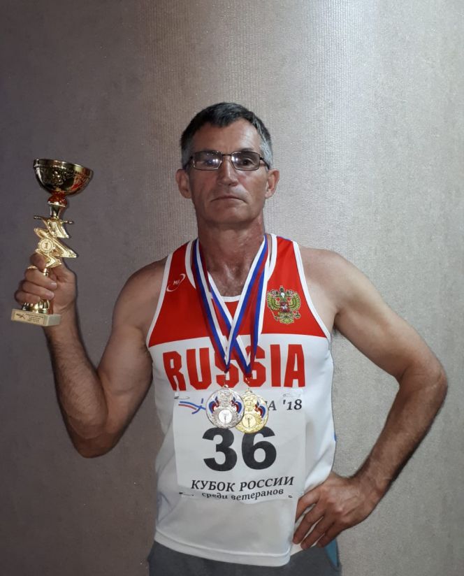 Вячеслав Дадыкин - победитель и серебряный призёр Кубка России по лёгкой атлетике среди спортсменов-ветеранов
