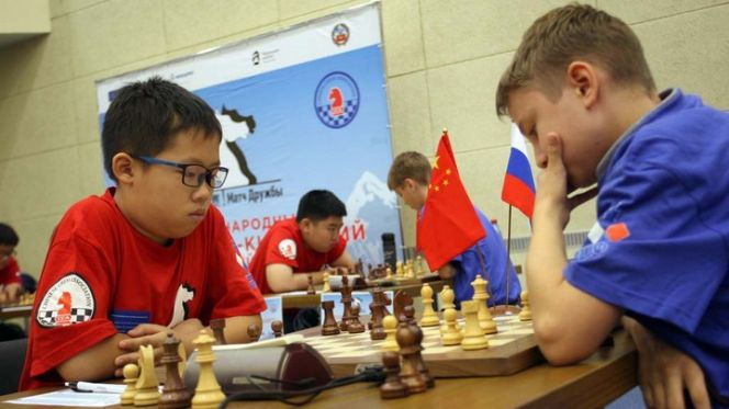 V «Матч Дружбы» между юношескими сборными Китая и России. Фото: Евгений НАЛИМОВ