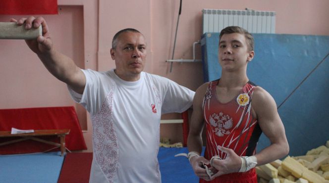 Сергей Найдин со своим тренером Сергеем Степаненко