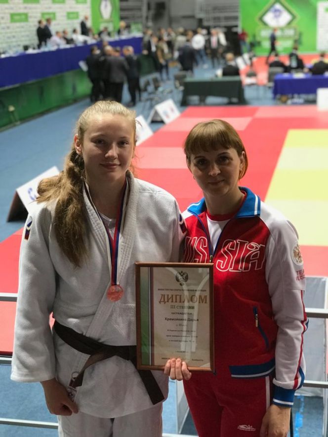 Дарья Храмойкина с тренером Оксаной Блиновой