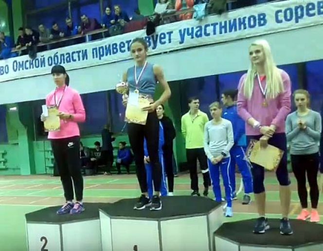 Легкоатлетический Мемориал Булатовых. Полина Миллер на высшей ступени пьедестала. Фото: TrackAndField