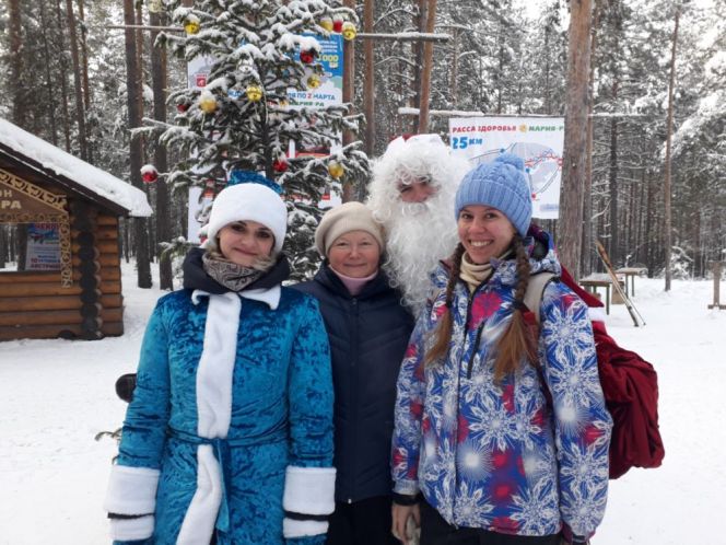 Дед Мороз на "Трассе здоровья"
