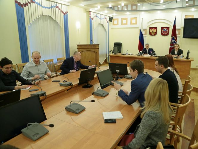 Пресс-конференция министра спорта Алтайского края Алексея Перфильева. Фото: Антон Федотов, официальный сайт Алтайского края