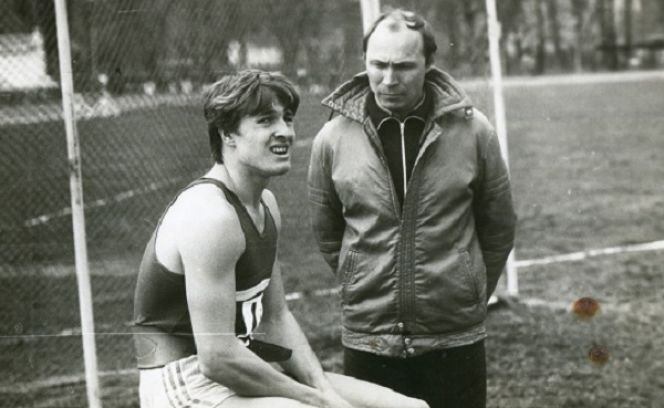 Виктор Погребной и один из его учеников Дмитрий Бызов. Фото из архива Виктора Погребного.