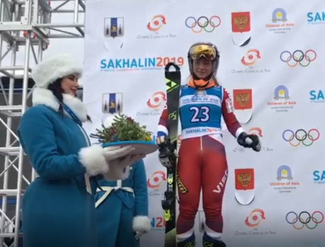 Софья Назаренко - серебряный призёр I зимних Международных спортивных игр "Дети Азии" 