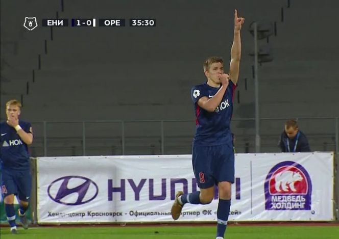 Александр Соболев впервые отметился результативными действиями в составе красноярского «Енисея»