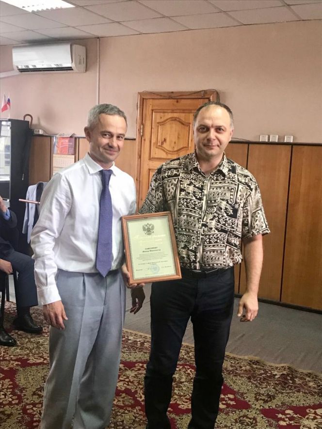 Почётной грамотой Министерства спорта РФ награждён начальник методического отдела ЦСП Алтайского края Иван Самсонов (справа). Фото: Надежда Дворникова