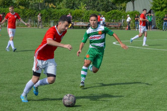 Фрагмент финала футбольного турнира Панармянских игр-2019 "Арагац" - "Кобарт" (Таганрог). Фото: ФК «Кобарт»