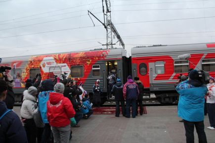 Олимпийский огонь прибыл в Барнаул