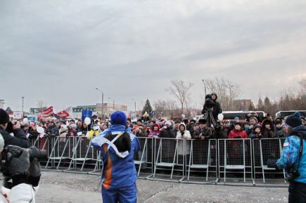 Олимпийский огонь прибыл в Барнаул