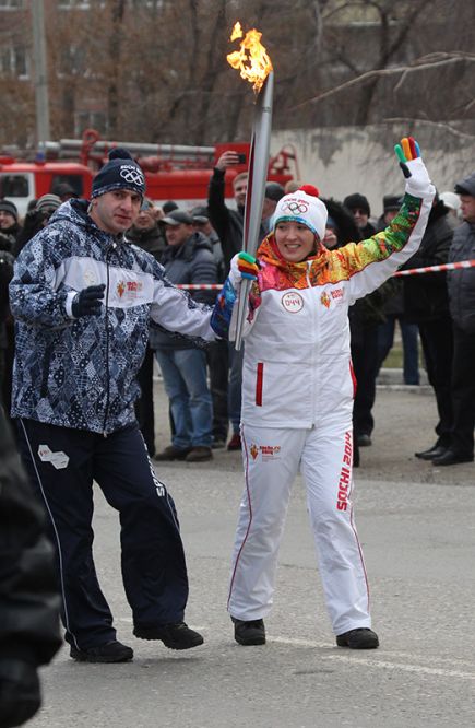 Эстафета олимпийского огня в Барнауле. Как это было