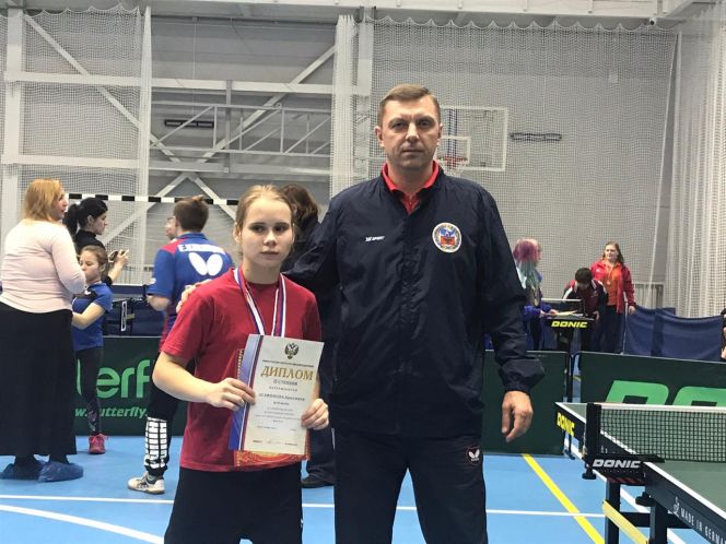 Кристина Агафонова и ее тренер Евгений Абрамов