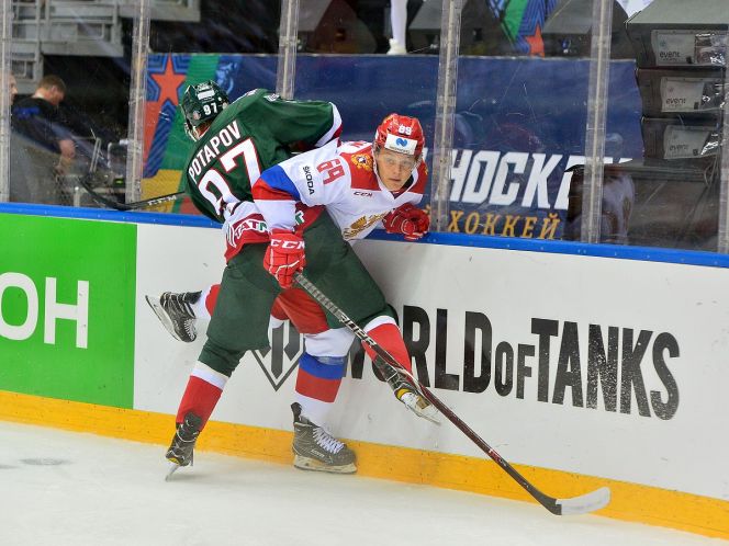 В 2018 году Никита Лямкин (№69) выступал в составе олимпийской сборной России. Фото: ХК "Ак Барс"