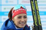 Яна Кирпиченко стартует в индивидуальной гонке на 10 км на этапе Кубка мира в Давосе