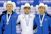 Российские конькобежцы заняли весь пьедестал на этапе Кубка мира в Калгари. У Виктора Муштакова личный рекорд и бронза 