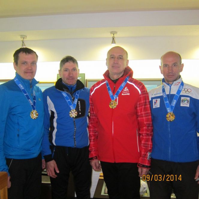 Сборная Алтайского края - чемпион России среди ветеранов в эстафетной гонке. 