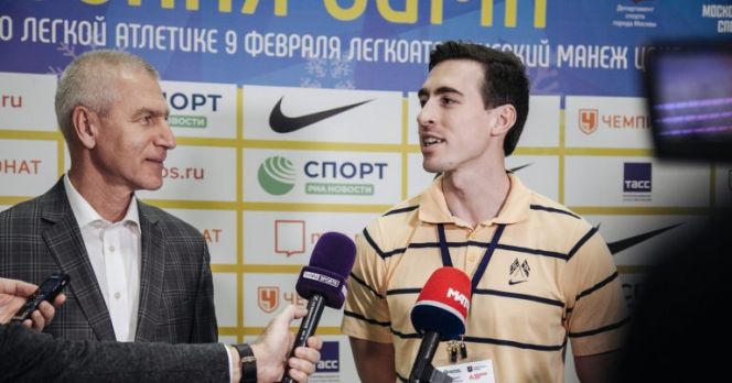 Сергей Шубенков пообщался на "Русской зиме" с министром спорта Олегом Матыциным