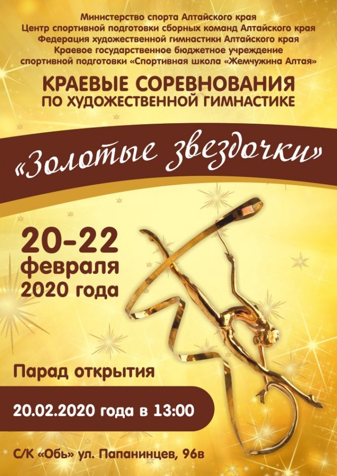 20-22 февраля. Барнаул. СК "Обь". Краевые соревнования "Золотые звёздочки"