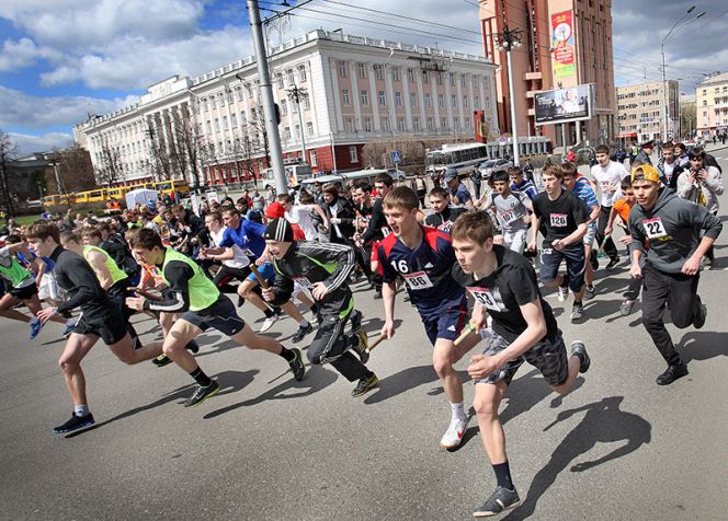 9 мая. Барнаул. Краевой легкоатлетический пробег "Кольцо Победы".