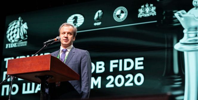 Президент ФИДЕ Аркадий Дворкович. Фото: пресс-служба ФИДЕ
