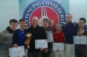 Алтайские саблисты - победители международного турнира в Алма-Ате.