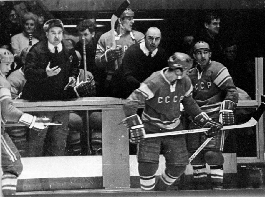 1968. Гренобль. Анатолий Тарасов и Аркадий Чернышев