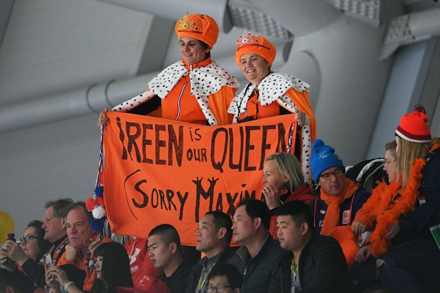 Голландские поклонники конькобежного спорта