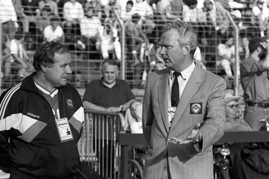 Сергей Мосягин и Валерий Лобановский. Фото: Чемпионат.Com