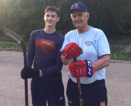 Александр Марченко с внуком Тимуром 