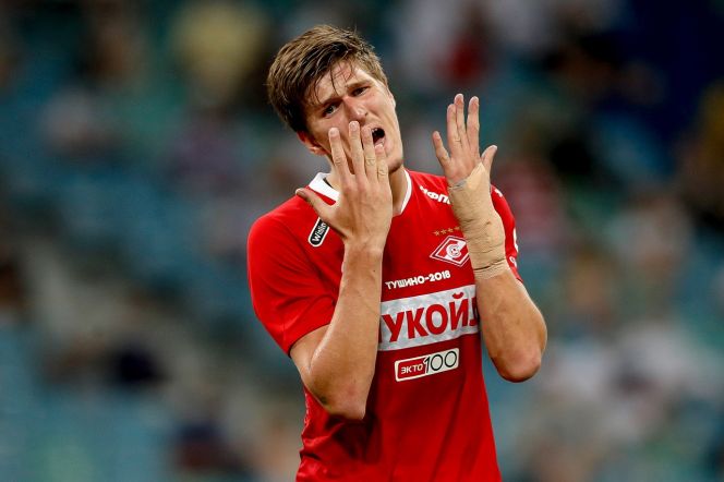 Александр Соболев в матче "Сочи" - "Спартак". Фото: ФК "Спартак- Москва"