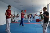 В краевой СШОР возобновились тренировки. Первыми в зал вошли спортсмены сборной края по тхэквондо