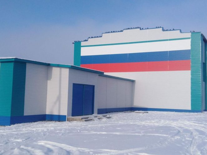 Закончился  ремонт фасада и кровли здания Новичихинской ДЮСШ