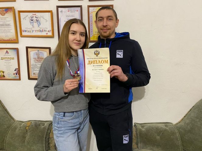 На фото: Алексей Подзоров и его воспитанница Виктория Суворина