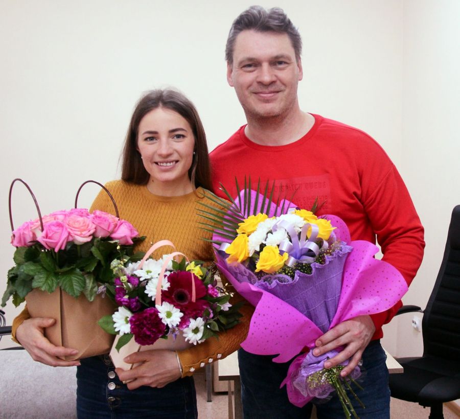 Яна Кирпиченко в гостях у "Алтайского спорта". Фото: Виталий Дворянкин