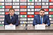 Пресс-конференция главных тренеров после первого полуфинального матча между «Динамо-Алтаем» и «Красноярскими Рысями»