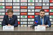 Пресс-конференция главных тренеров после второго полуфинального матча ХК "Динамо-Алтай" - "Красноярские Рыси"