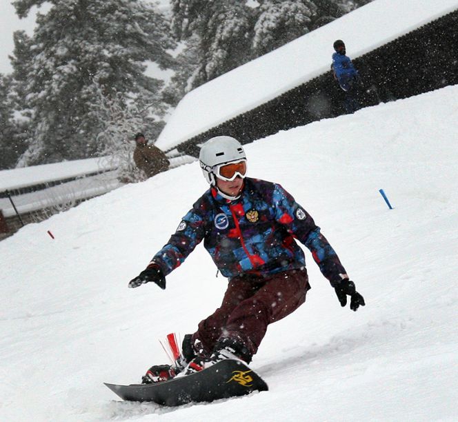Андрей Пепеляев занял третье место на этапе Кубке России в параллельном гигантском слаломе. 